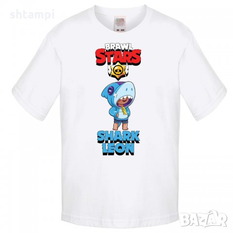 Детска тениска Shark Leon брол старс Brawl Stars, снимка 1 - Детски тениски и потници - 32928545