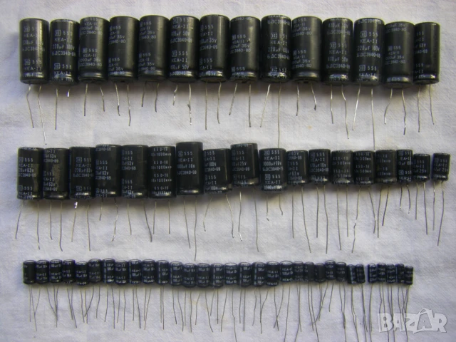 Нови  електролитни кондензатори - 64 броя