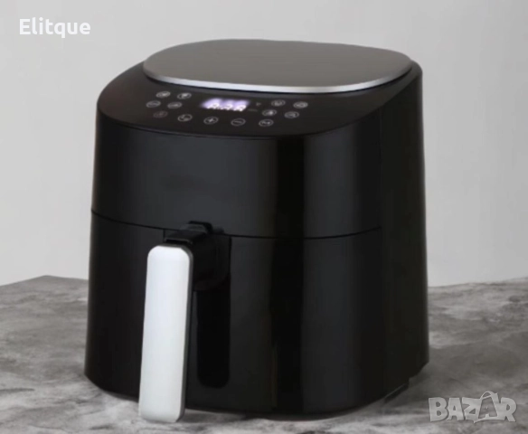 Фритюрник, 1300W, 4.2л., горещ въздух, таймер, до 200°C, Черен/Бял