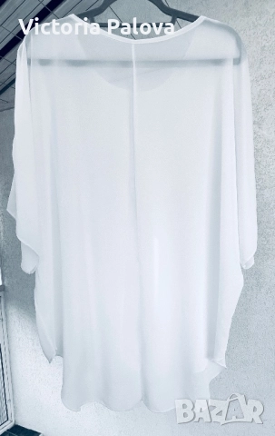 Италианска бяла блуза- туника, снимка 9 - Туники - 52714790