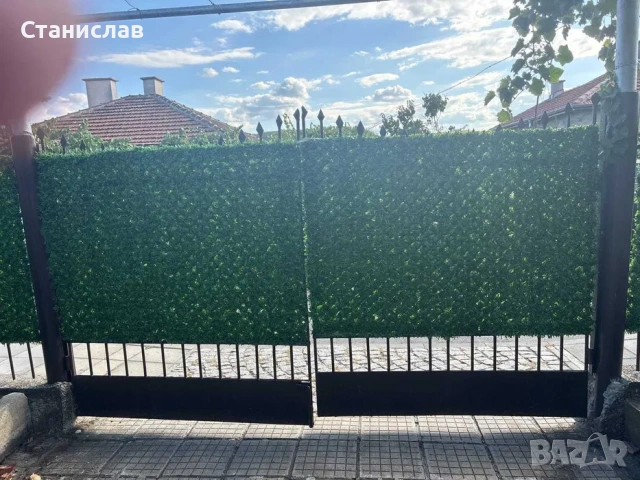 Декоративна мрежа 95% плътност - имитация на жив плет с UV защита, снимка 8 - Огради и мрежи - 53322574