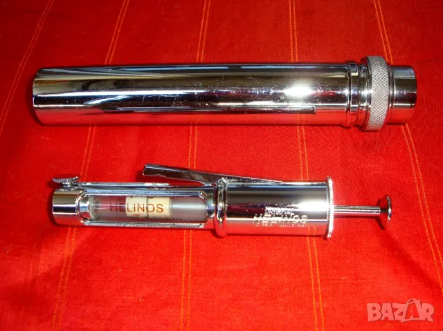 Винтидж медицинска спринцовка с контейнер, снимка 6 - Колекции - 47662843