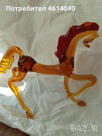 Стъклена фигурка фигурки Кон Куче, Мишка, Папагал