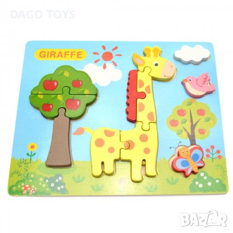 Дървен пъзел - пожарна / камион / животни, снимка 5 - Образователни игри - 39795818