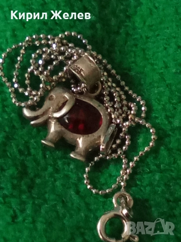 СКЪПОЦЕННО СРЕБЪРНО СЛОНЧЕ КОЛИЕ с ФИГУРАЛЕН АРТ ПЕНДАНТ с НЕЖНА СРЕБЪРНА ВЕРИЖКА СРЕБРО 925 25778, снимка 15 - Колиета, медальони, синджири - 50354733