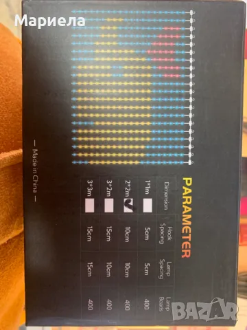 LED Светлинна Завеса 2х2 метра / 400 светодиода RGBW с IC приказни светлини, снимка 2 - Лед осветление - 48470078