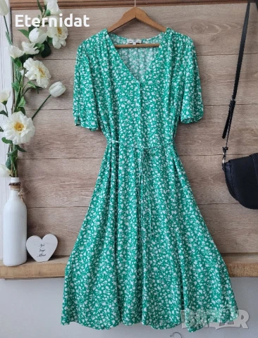 Зелена рокля н цветя HAMPTON REPUBLIC 