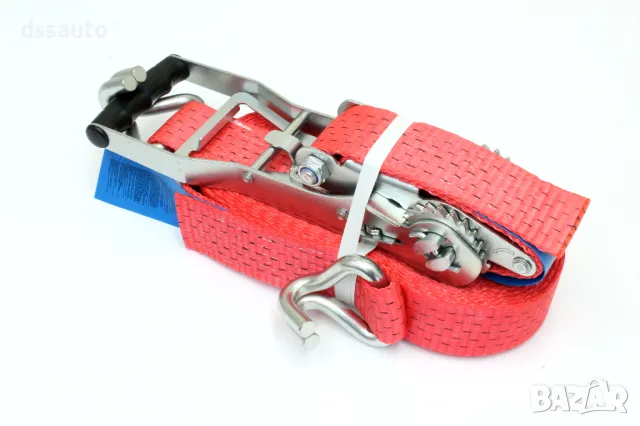 Колан с усилена тресчотка за укрепване на товар 10м 50мм 5 тона Пътна Помощ Платформа Тир