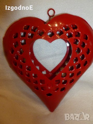 Красива метална декорация - Сърце и Ангел за Свети Валентин, снимка 3 - Статуетки - 27368236