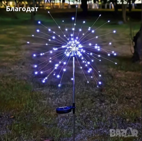 Соларно глухарче (коледна украса) - жълто, шарено - 2бр в опаковка, снимка 5 - Декорация за дома - 52410639