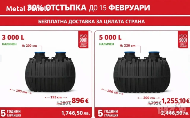 Цистерна / Бидон / Резеврвоар BALKAN, висок клас ISO 9001, снимка 4 - Напояване - 53353749