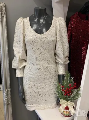 пайетена рокля , снимка 4 - Рокли - 50345473