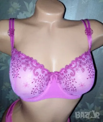 Simone Perele ,75 D- Перфектен френски сутиен с меки чашки с банел в розово, снимка 3 - Бельо - 47547096