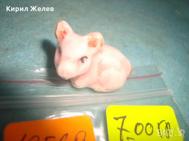 СТАРА ПОРЦЕЛАНОВА МИНИАТЮРНА ФИГУРКА ПРАСЕНЦЕ СТАТУЕТКА за КОЛЕКЦИЯ 19569, снимка 4 - Колекции - 35645620