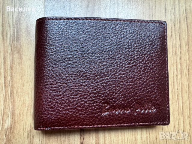 Buono Pelle нов мъжки портфейл портмоне естествена кожа с кутия внос Англия, снимка 5 - Портфейли, портмонета - 43771944