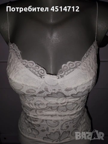 Марково бутиково боди с брюкселска ластична дантела и ест.  памук