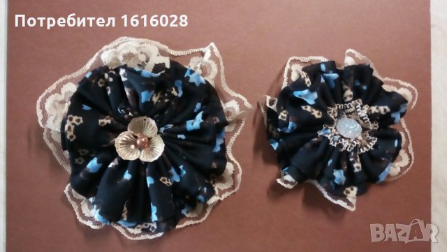 Ръчно изработени цветя за Диадеми и фиби, снимка 8 - Аксесоари за коса - 32538809