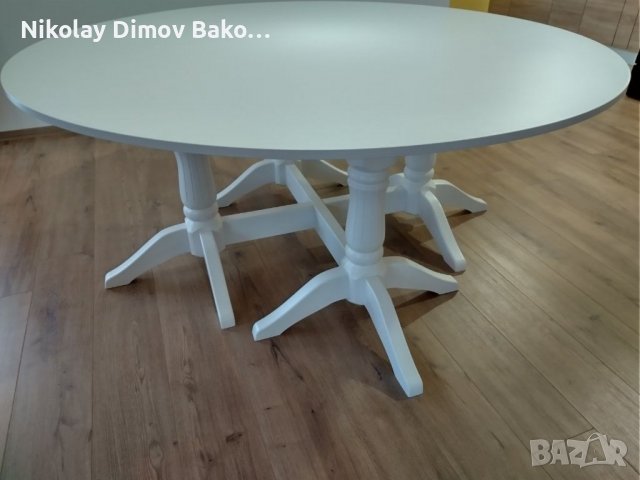 Дървена основа за маса / Крак за маса от бук / стругован крак, снимка 7 - Маси - 32221301