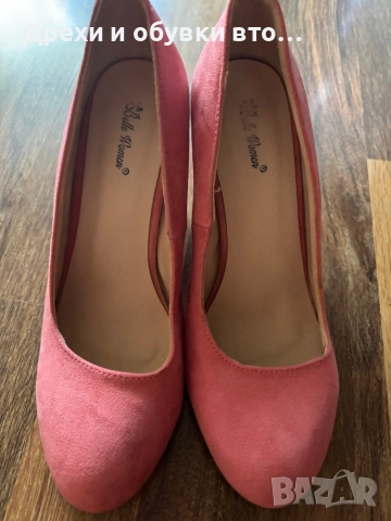 Розови обувки с ток, снимка 1