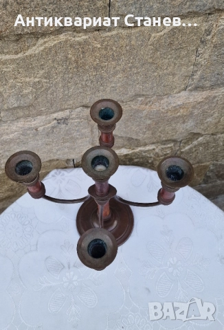 Масивен бронзов свещник , снимка 8 - Други стоки за дома - 52228166