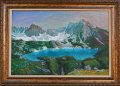 "Синаница по залез" - Пирин планина, маслени бои, платно, снимка 1 - Картини - 25711605