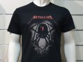 Нова мъжка тениска с дигитален печат на музикалната група METALLICA с паяк, снимка 2
