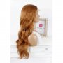 Дълга кестенява лейс фронт перука на вълни Ники, снимка 5