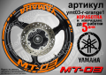 Yamaha MT-03 кантове и надписи за джанти ymt03-r-green1, снимка 5