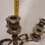 Два броя разкошни бронзови свещника, снимка 2