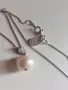Сребърно колие с естествена перла, снимка 4