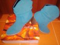 Изчистен и много актуален модел дамски боти, решен в син цвят, снимка 1 - Дамски ежедневни обувки - 28454487