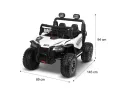 Офроуд акумулаторен автомобил BLAZE, Бял– 4x4, до 35кг., с дистанционно и LED, снимка 18
