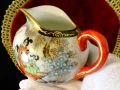 Кана,каничка японски порцелан Sаtsuma,злато. , снимка 5