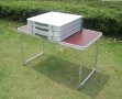 Сгъваема преносима алуминиева къмпинг маса + 4 стола или без столове , снимка 10