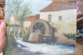 стара картина от 1938г."Старата воденица", снимка 7