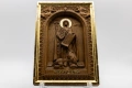 Релефна икона на Света Дария – позлатена с варак, снимка 4