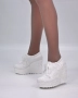 Обувки на платформа - бели, снимка 2