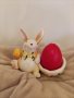 Свещник със порцеланов Великденски заек , снимка 1 - Декорация за дома - 43697878
