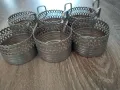 Метални поставки за стъклени чаши, снимка 5