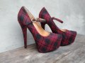 Дамски обувки на платформа и ток, снимка 1 - Дамски обувки на ток - 32552689