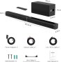 ЗИМНА РАЗПРОДАЖБА! POWBUZZ BOMAKER Tech Sound Bar 2.1 канала за TV, снимка 6