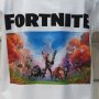 Нова детска тениска в бял цвят с дигитален печат Fortnite, снимка 2