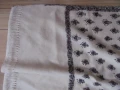 Покривка, ръчна бродерия , монограм 185х 92см., снимка 2