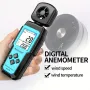Цифров анемометър Aicevoos, измерване на скоростта, мощността, температурата на вятъра, тестер за об, снимка 3