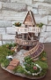 Къща с цветя на три нива-ръчна изработка., снимка 12