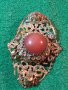 ПРЕКРАСНА СТАРИННА ФИЛИГРАННА БРОНЗОВА ПОЗЛАТЕНА АР НУВО РЕТРО БРОШКА МАЙСТОРСКА ИЗРАБОТКА 31393, снимка 11