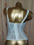  Chantelle 85 F Бял корсет от дантела и еластичен тюл , снимка 4