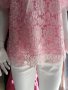 НАМАЛЕНИЕ-20% ИЗКЛЮЧИТЕЛНО КРАСИВА розова риза/блуза в дантела ХЛ/2ХЛ размер , снимка 3