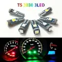 Нови 10 бр. малки габаритни крушки за осветление на арматурно табло T5 3SMD LED супер ярък 3030 LED , снимка 10