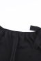 Дамска блуза в черен цвят с дълъг ръкав и ефектно завръзване при рамото, снимка 7